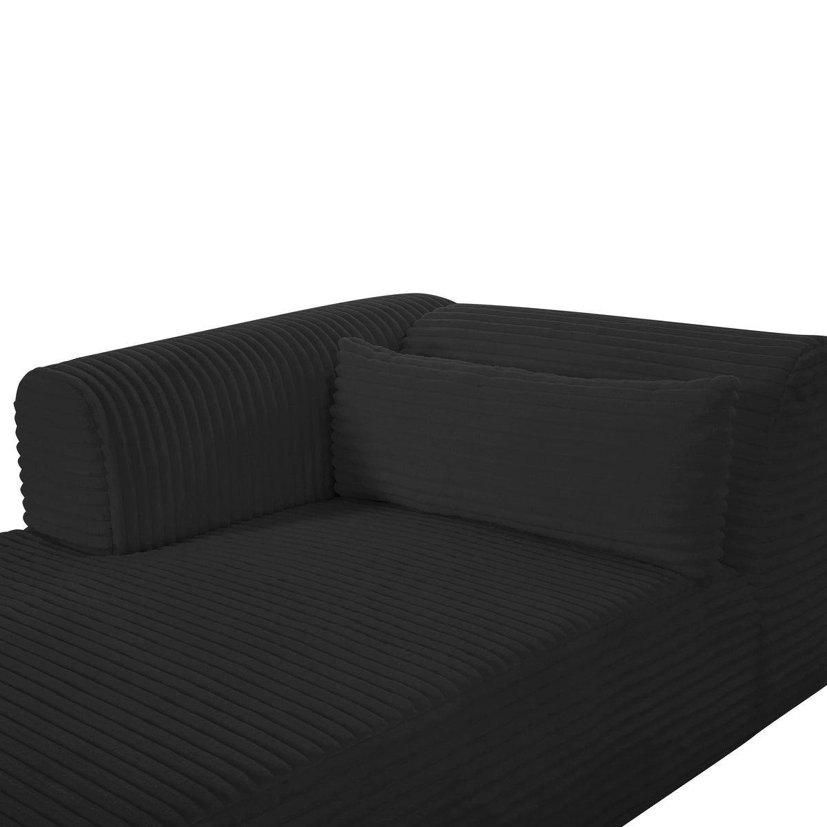 Tarra 71" Fluffy Oversized Performance Corduroy Modular Chaise - View 27