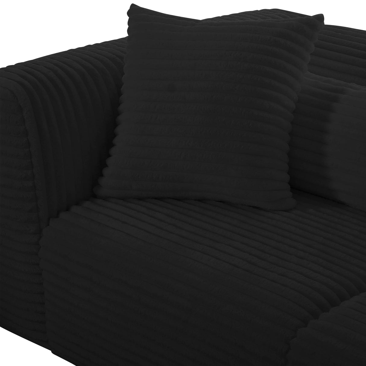 Tarra 86" Fluffy Oversized Corduroy Modular Loveseat