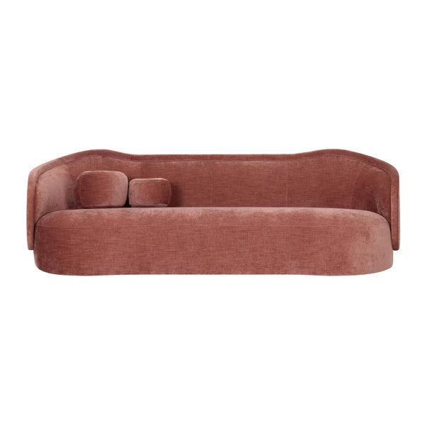 Circe Taupe Textured Velvet Sofa