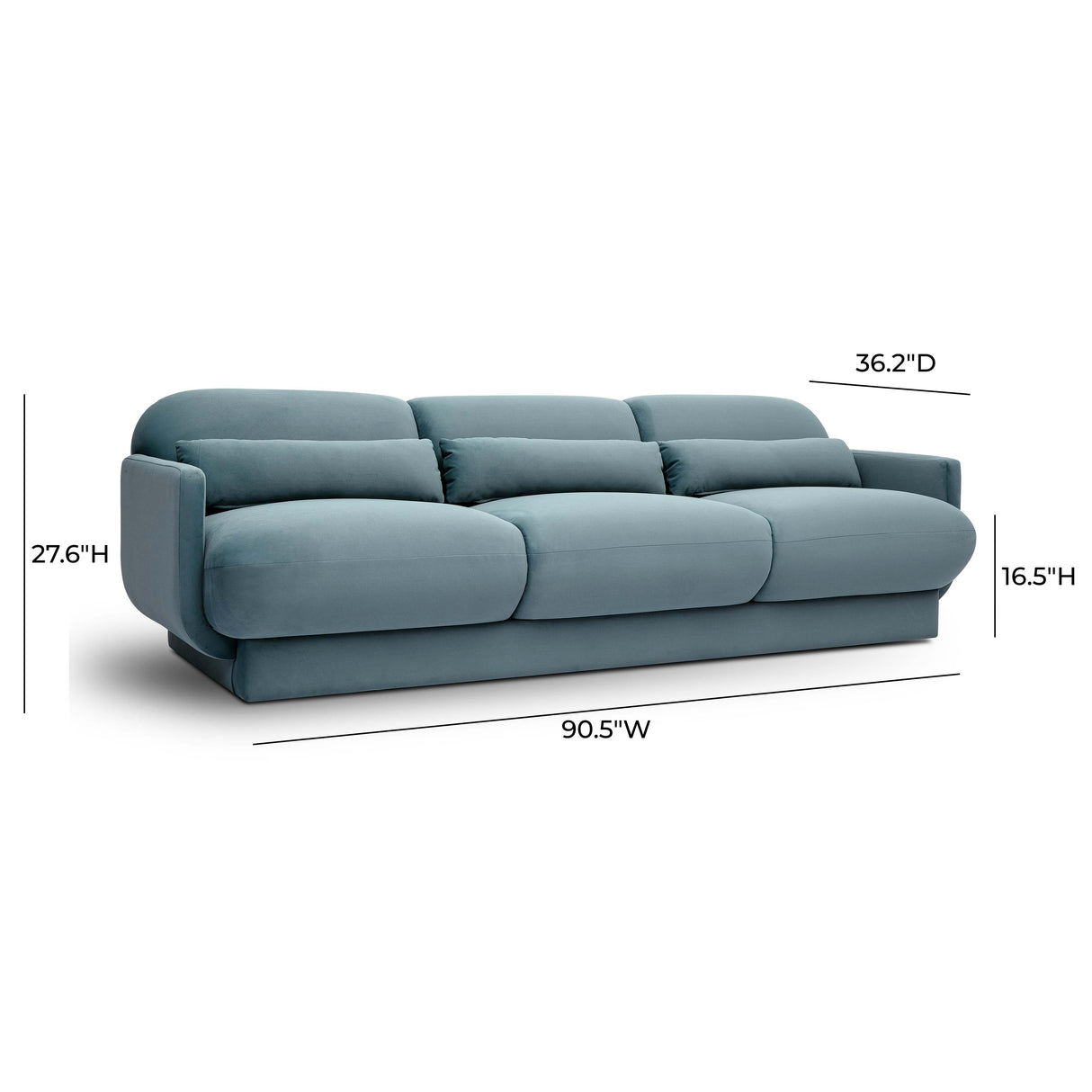 Azalea 90.5" Velvet Sofa