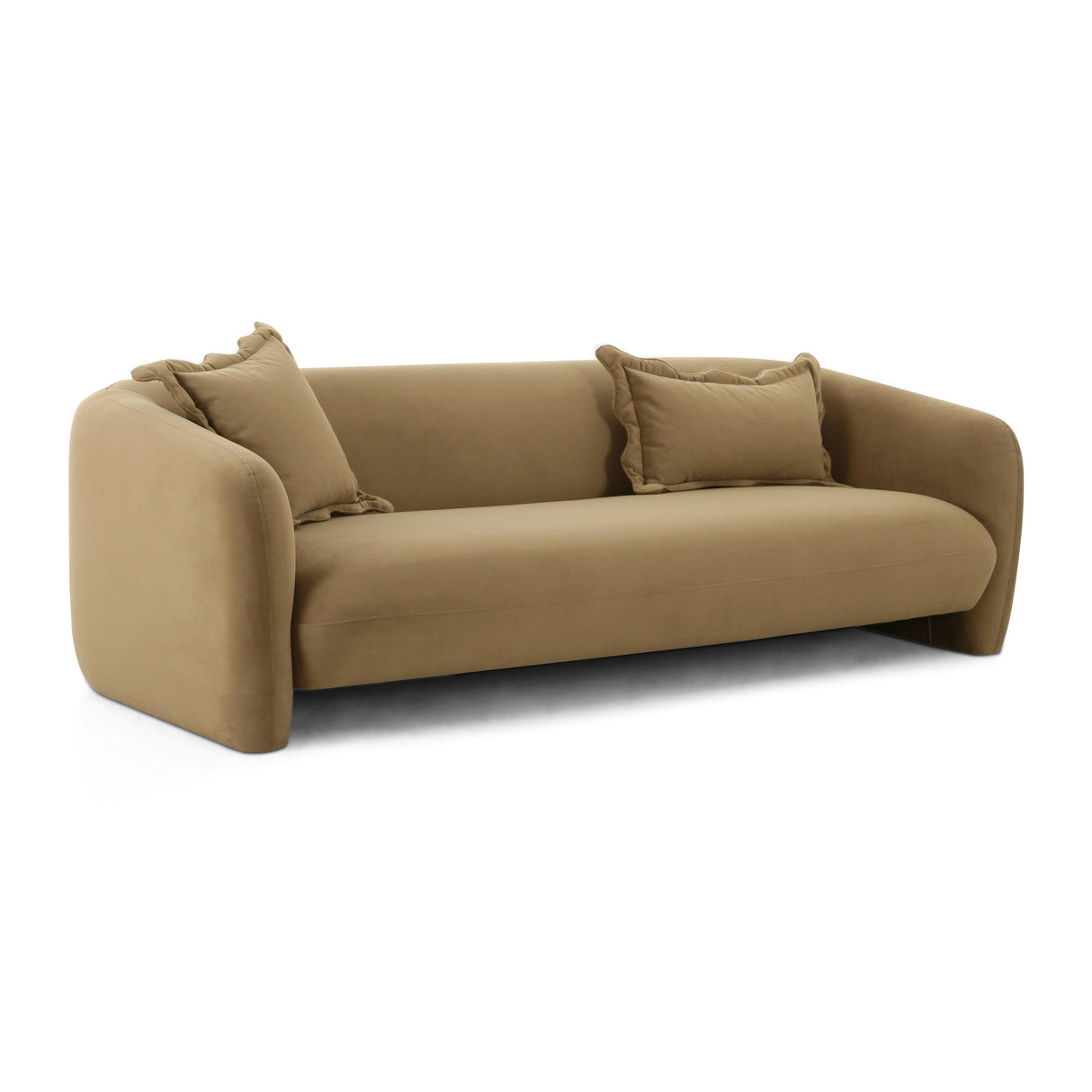 Lou 91" Cafe Au Lait Performance Velvet Sofa