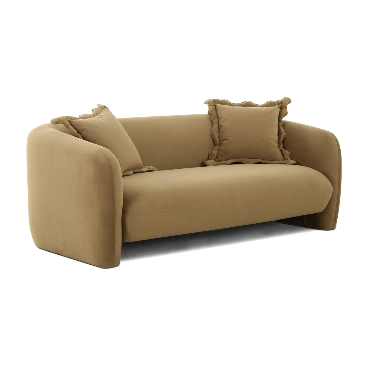 Lou 71.5" Cafe Au Lait Performance Velvet Loveseat