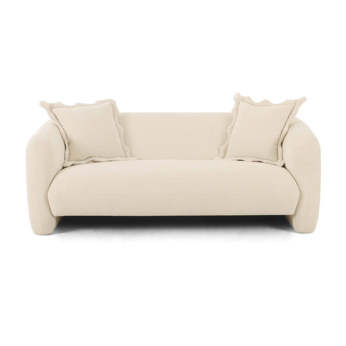 Lou 71.5" Sandstone Textured Fabric Loveseat