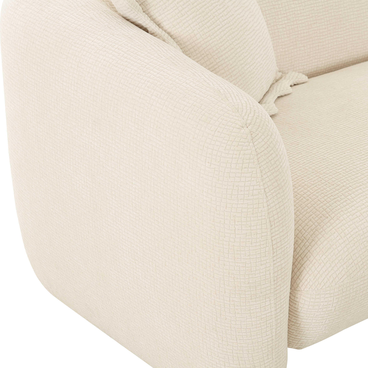 Lou 71.5" Sandstone Textured Fabric Loveseat