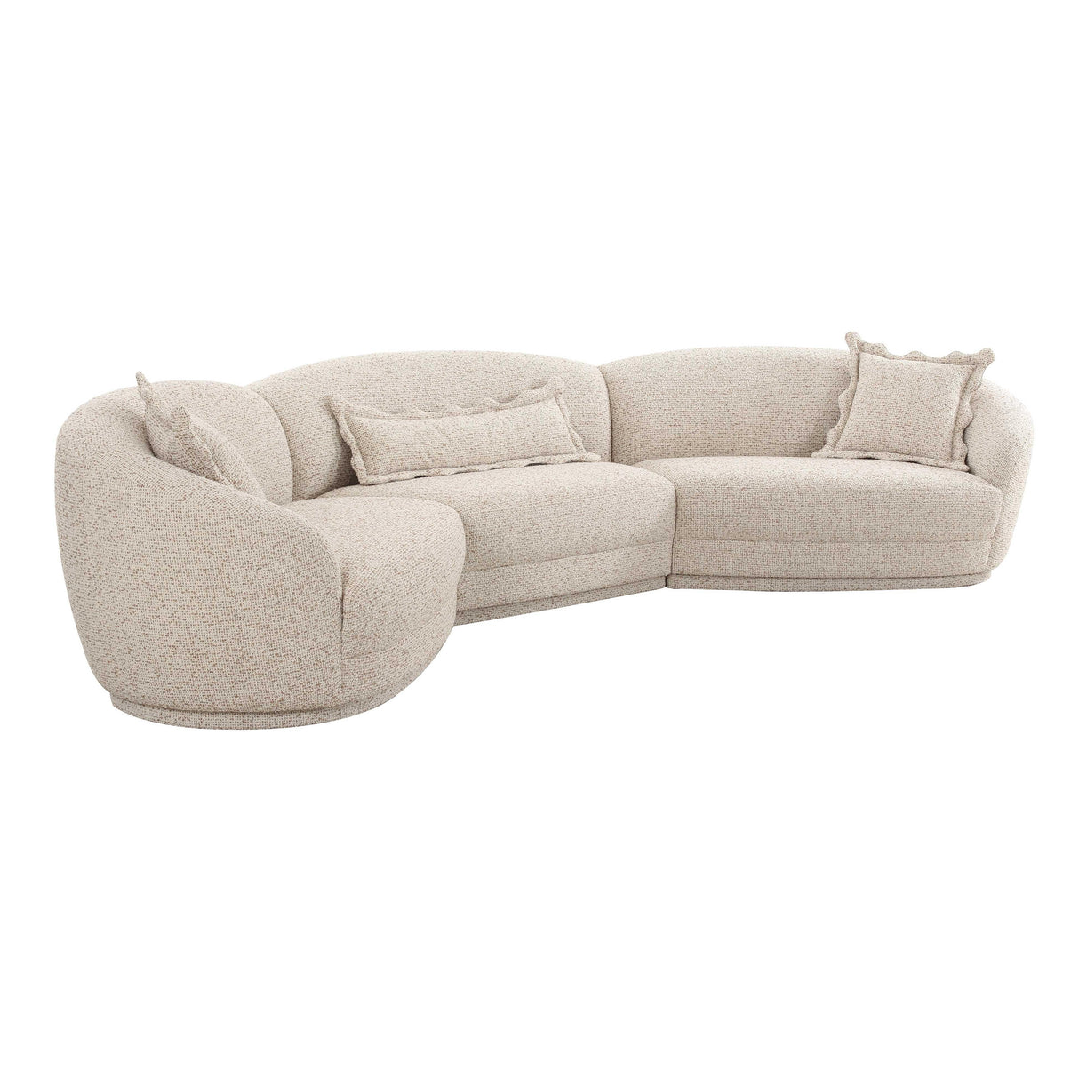 Marion 3-Piece Two-Tone Textured Boucle Sectional