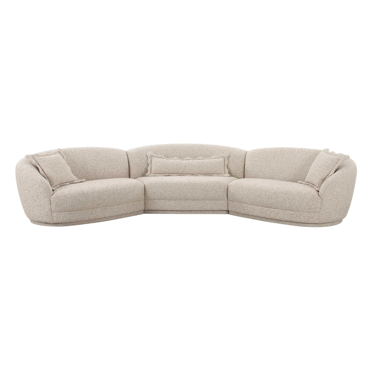 Marion 3-Piece Two-Tone Textured Boucle Sectional