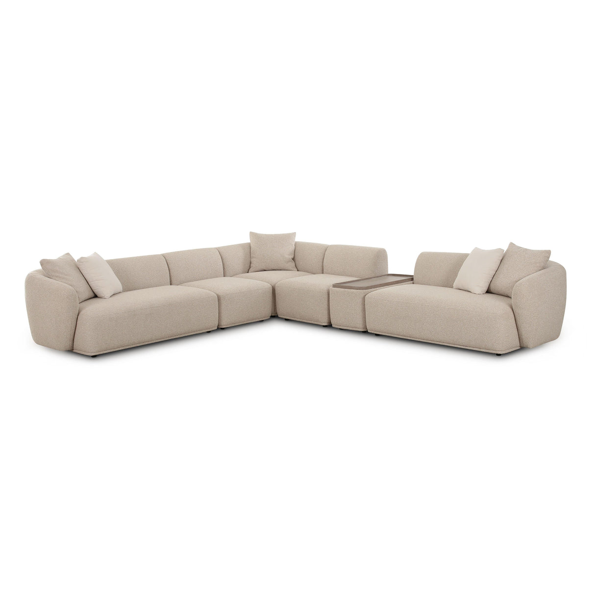 Sylvie 6-Piece Cream Boucle Large Sectional
