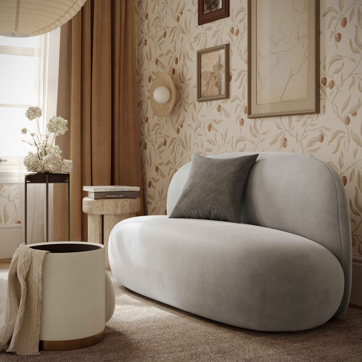 Carraway 60" Upcycled Chenille Loveseat