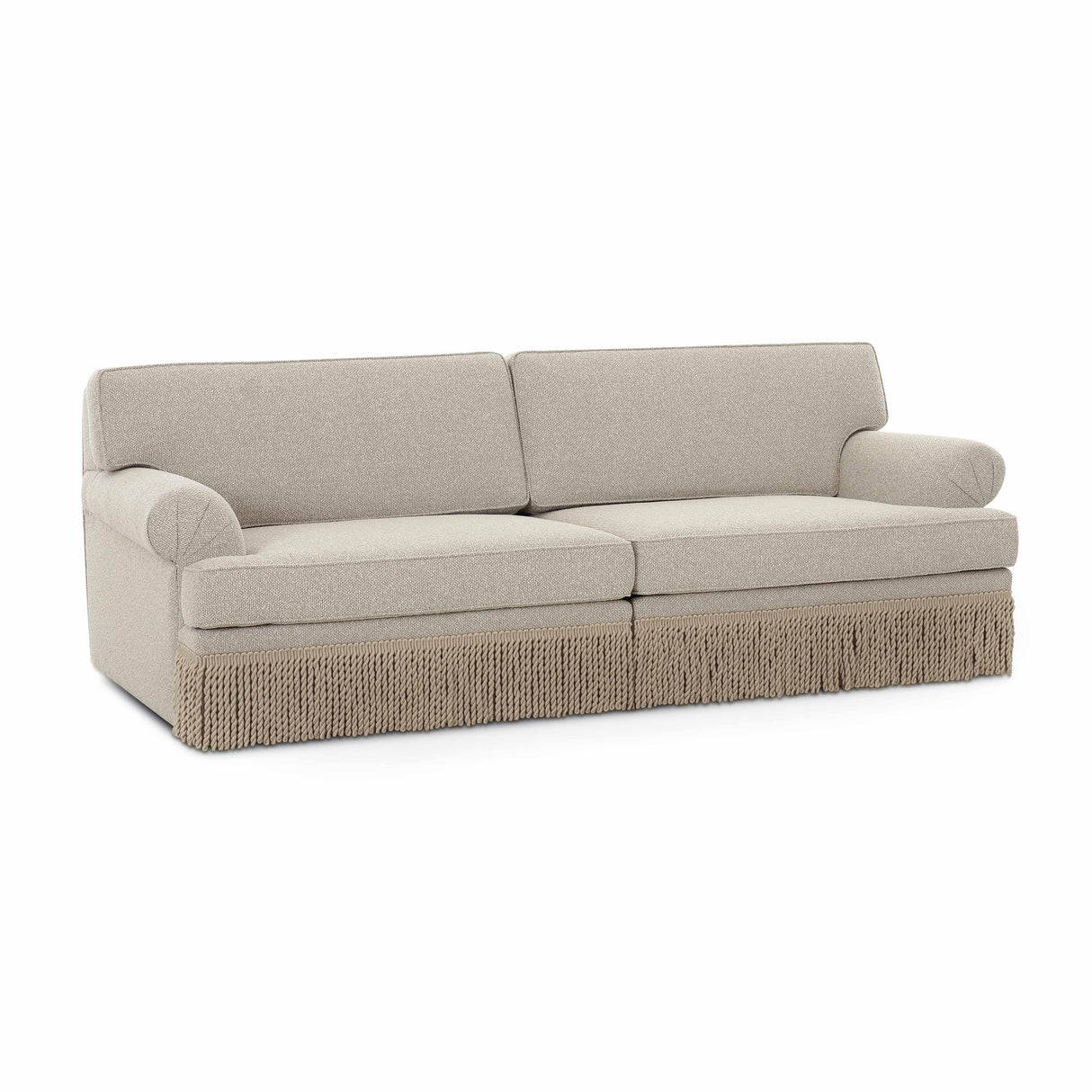 Yvette 92" Warm Grey Boucle Sofa