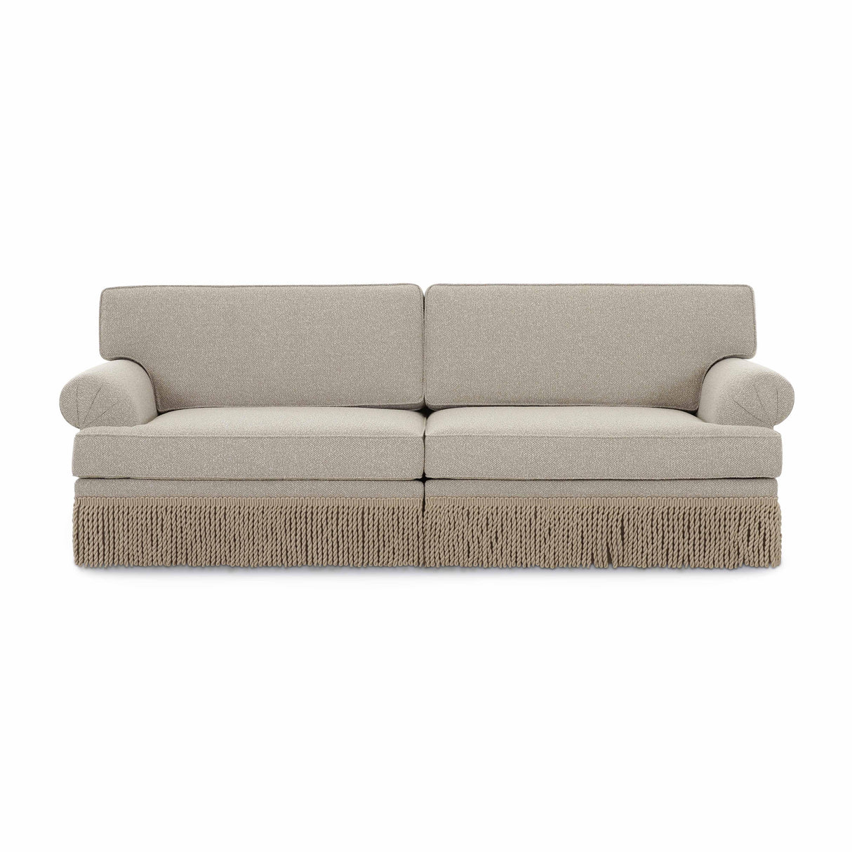 Yvette 92" Warm Grey Boucle Sofa