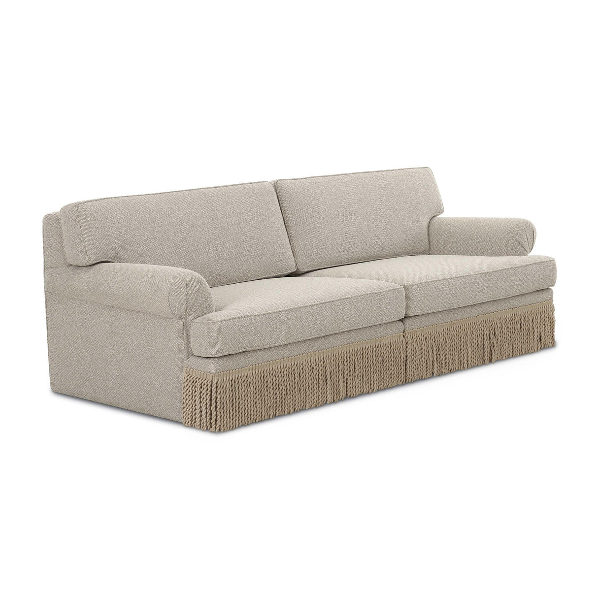 Yvette 92" Warm Grey Boucle Sofa