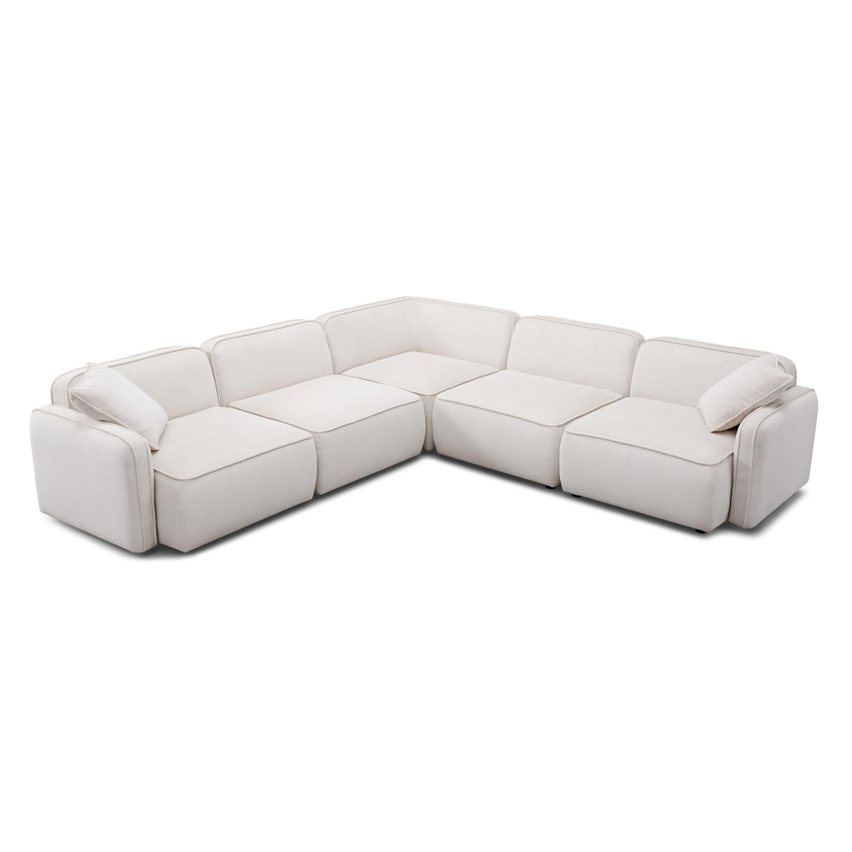 Travie 5-Piece Performance Corduroy Velvet Modular L-Sectional