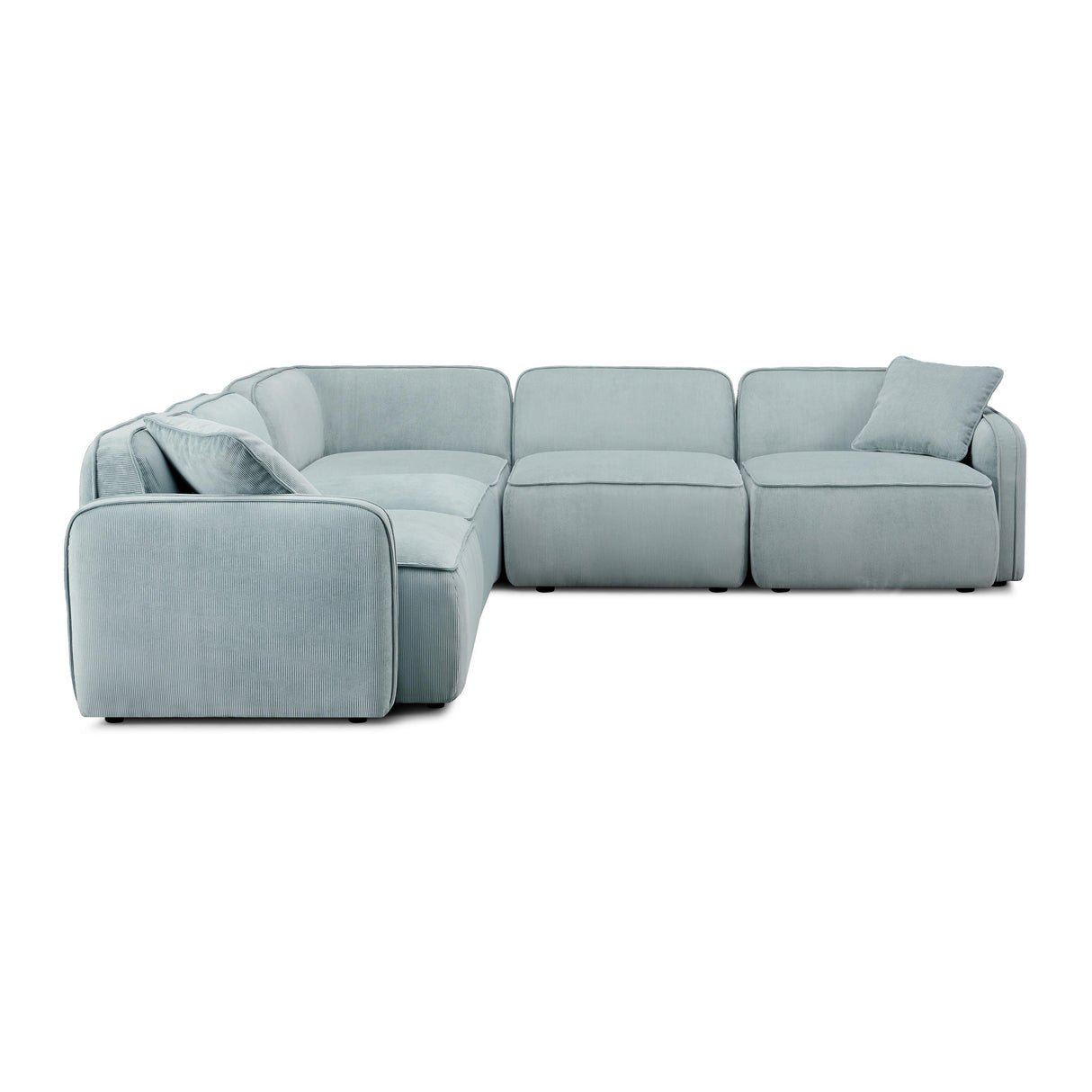 Travie 5-Piece Performance Corduroy Velvet Modular L-Sectional
