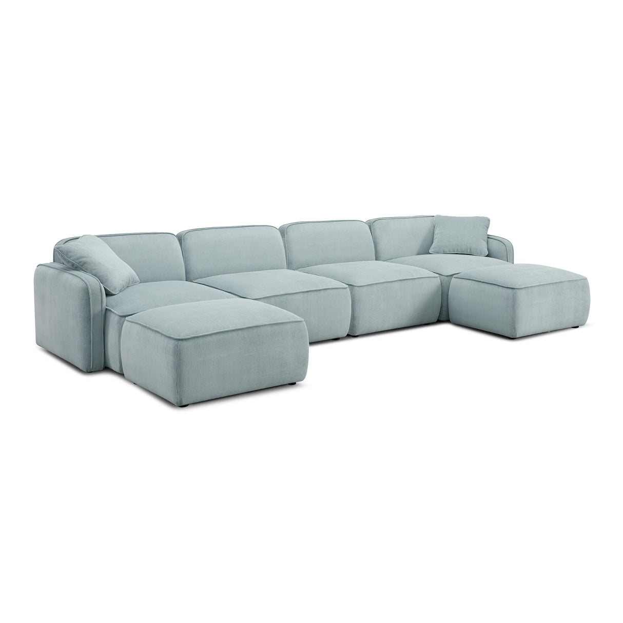 Travie 6-PiecePerformance Corduroy Velvet Modular U-Sectional