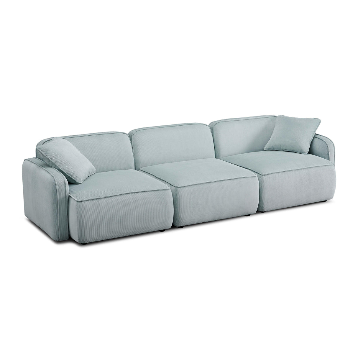 Travie 112" Performance Corduroy Velvet Modular Sofa
