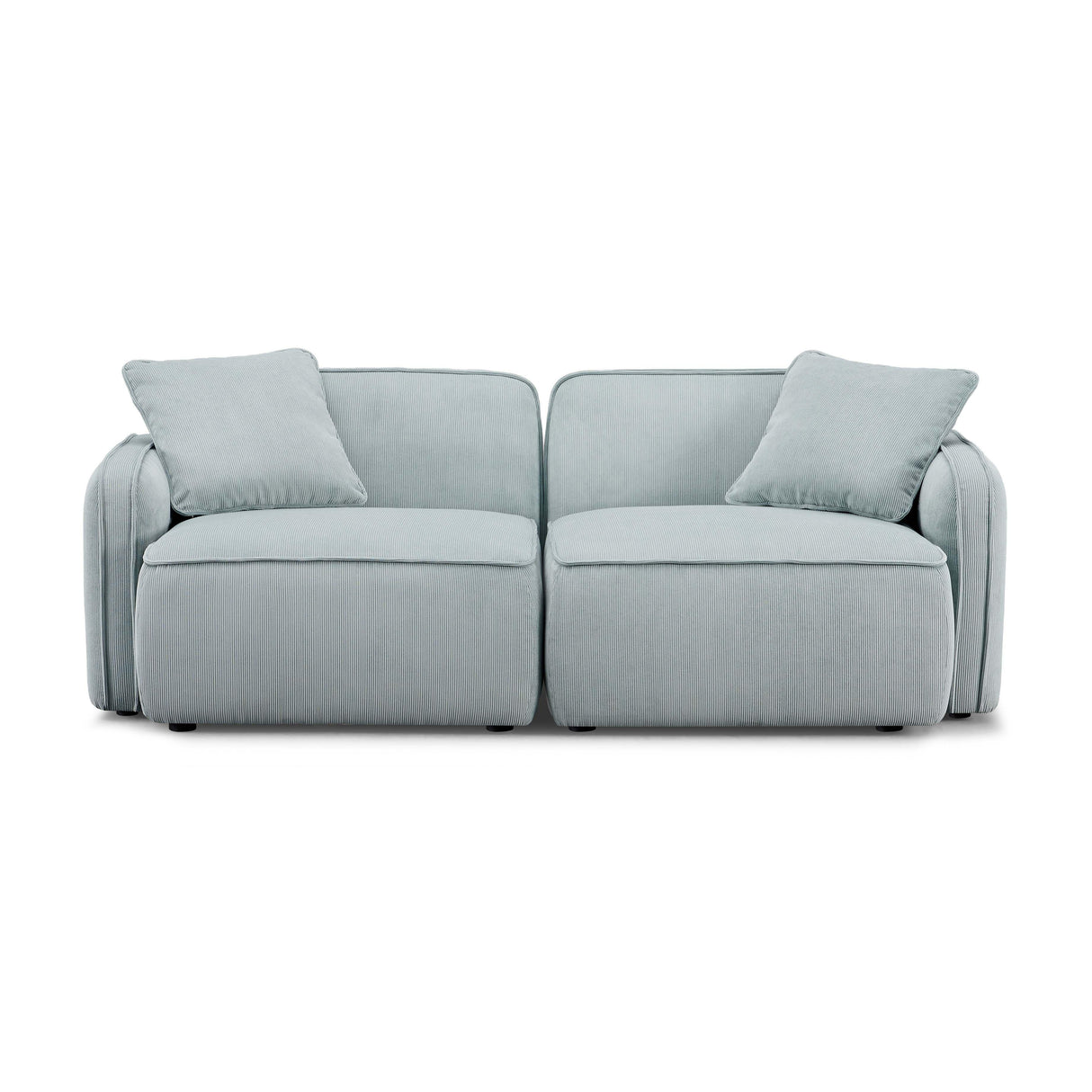 Travie 78" Performance Corduroy Velvet Modular Loveseat