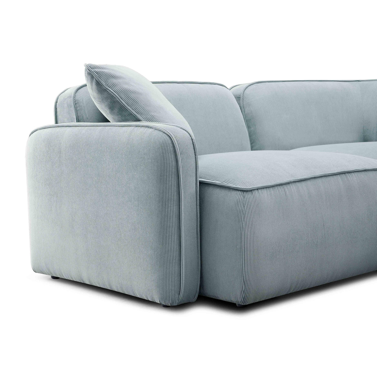 Travie 78" Performance Corduroy Velvet Modular Loveseat