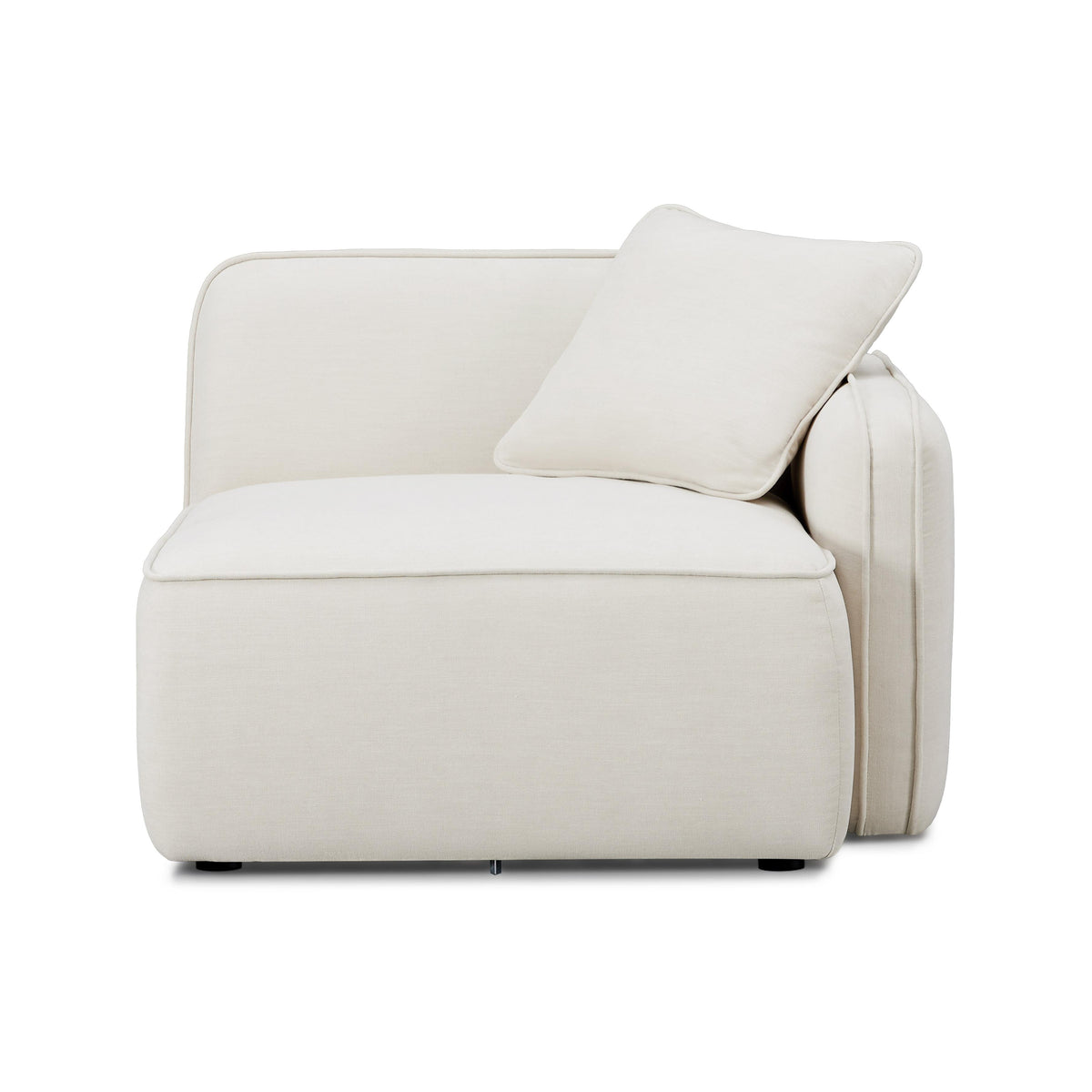 Travie Sand Upcycled Performance Linen RAF Corner Chair - View 2