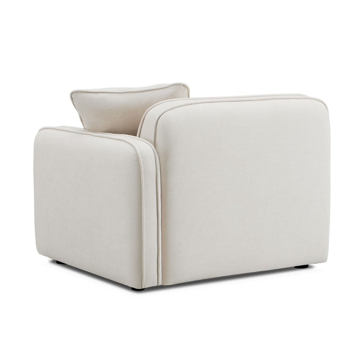 Travie Sand Upcycled Performance Linen RAF Corner Chair - View 3