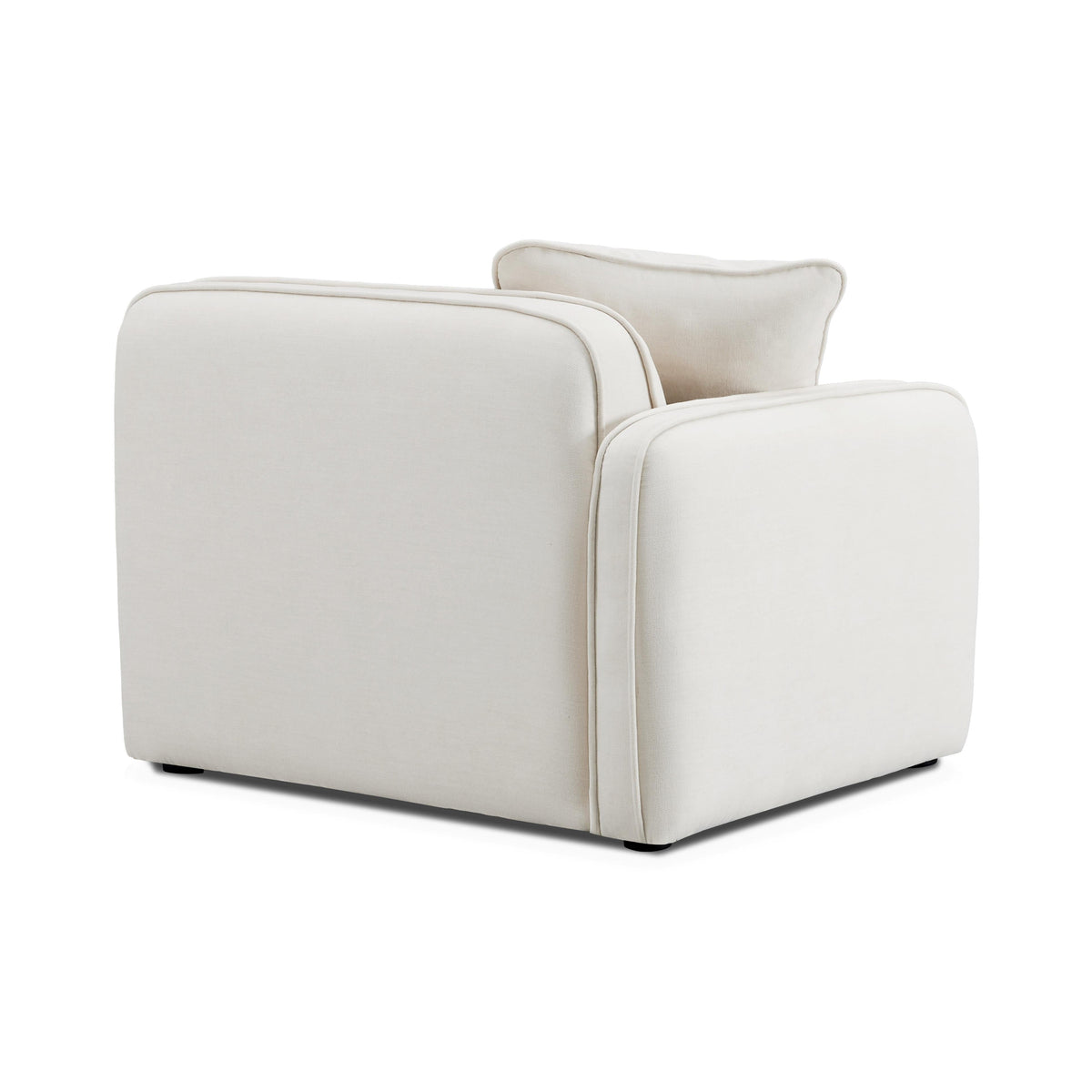 Travie Sand Upcycled Performance Linen LAF Corner Chair - View 3