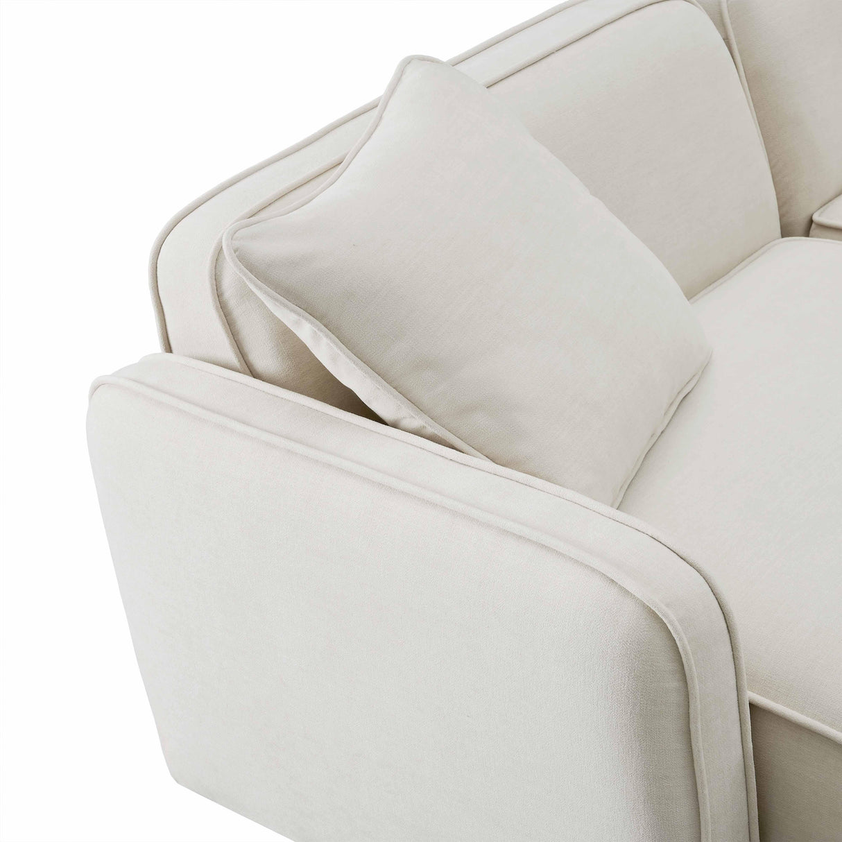 Travie 6-Piece Sand Upcycled Linen Modular U-Sectional