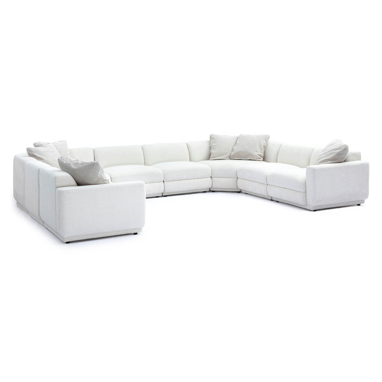 Perry 8-Piece Cream Chenille Modular Large U-Sectional