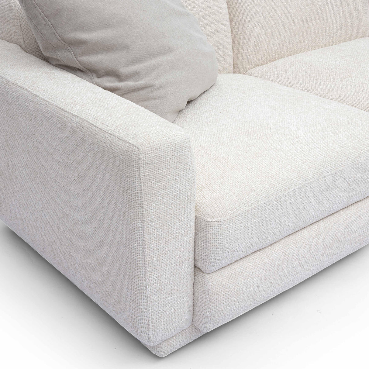 Perry 96" Cream Chenille Modular Sofa