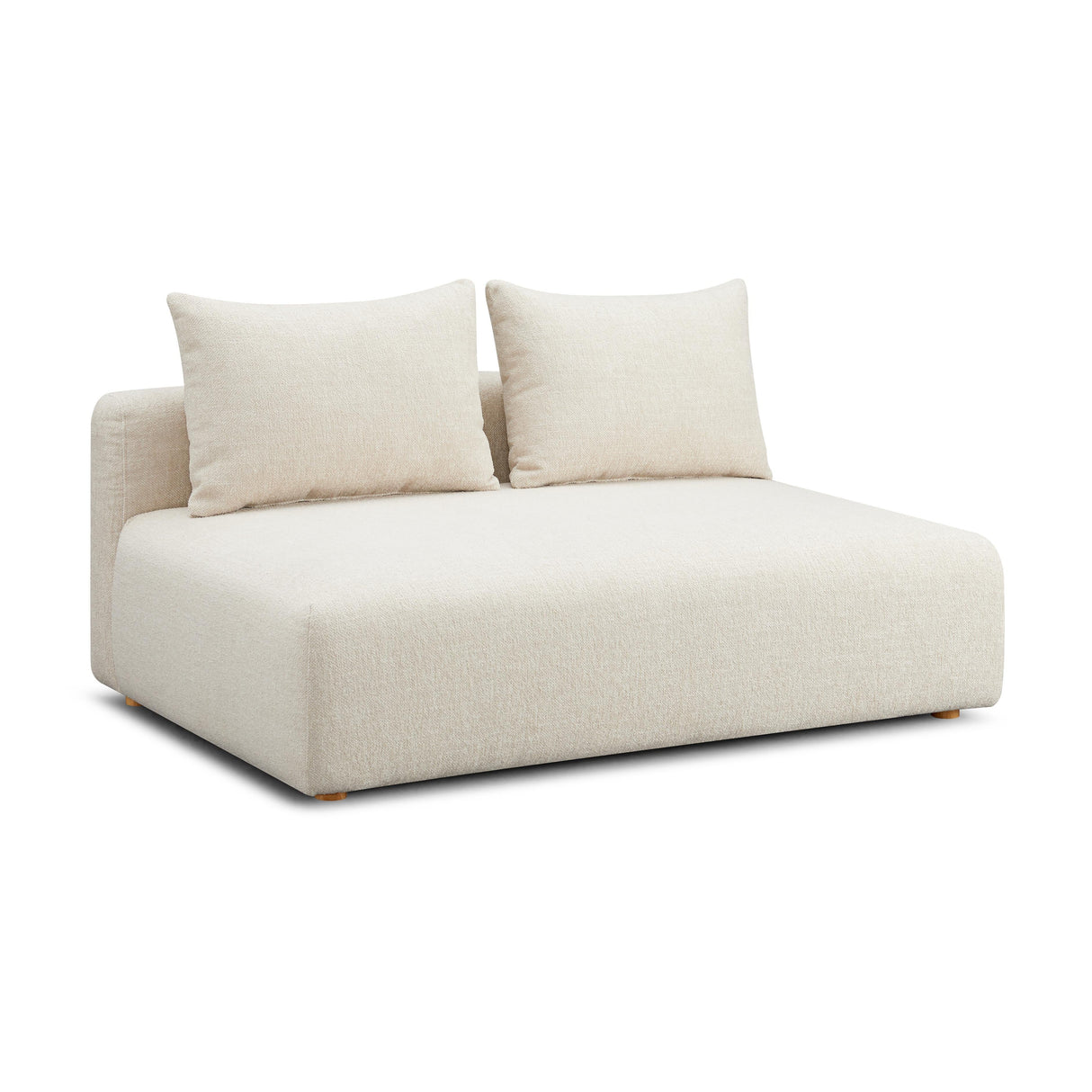 Hangover 64" Heavy Textured Fabric Modular Loveseat