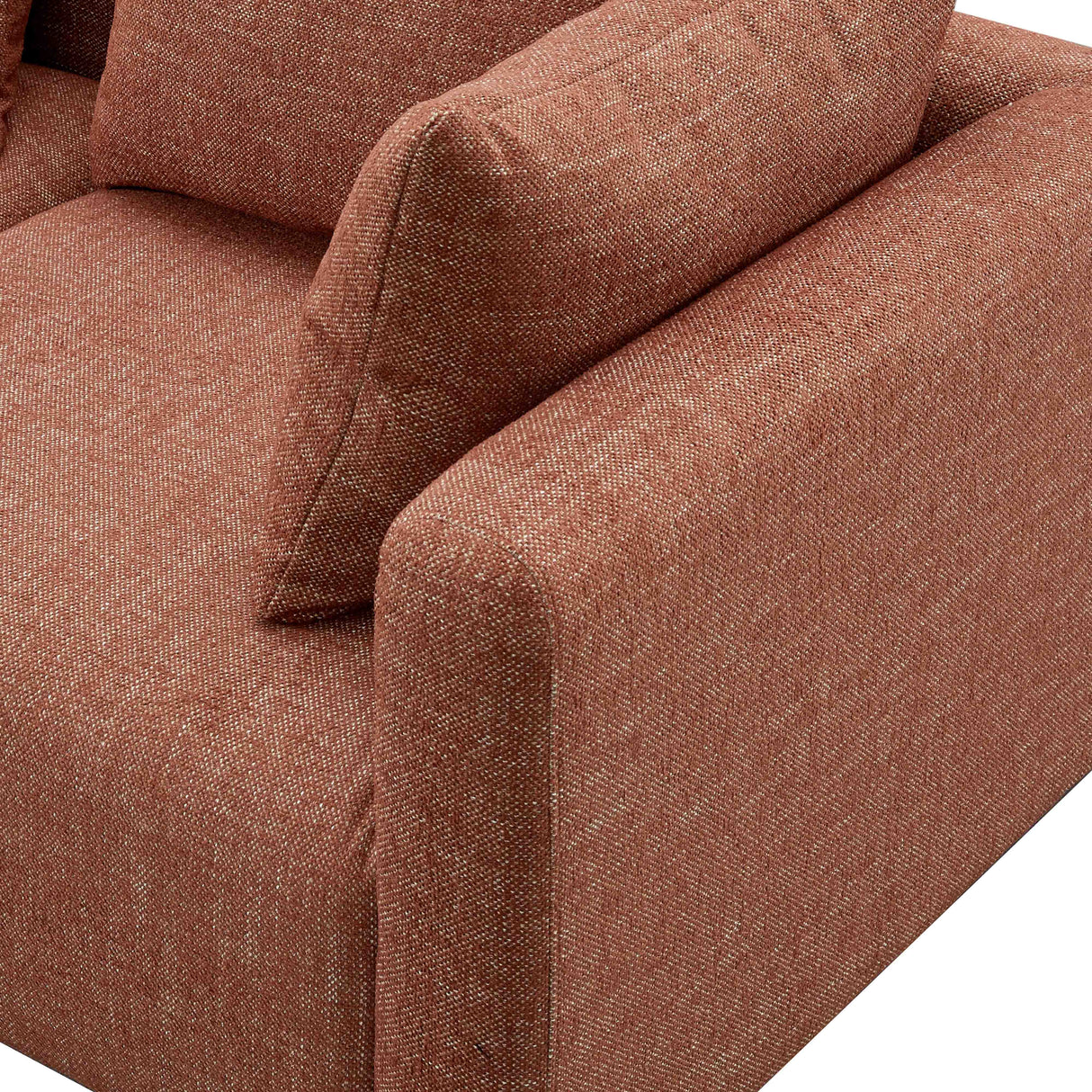 Hangover 64" Heavy Textured Fabric Modular Loveseat