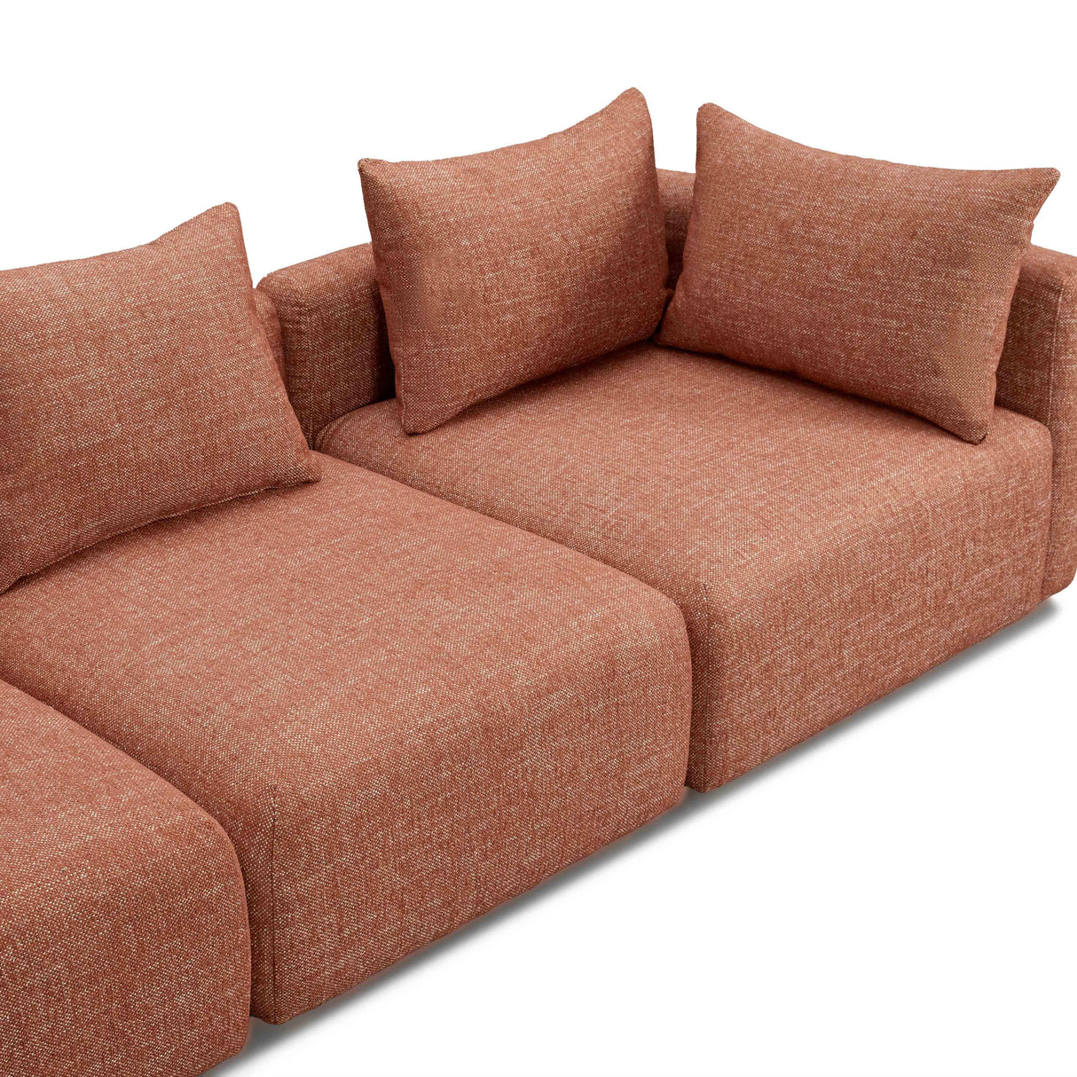Hangover 5-Piece Textured Fabric Modular L-Sectional
