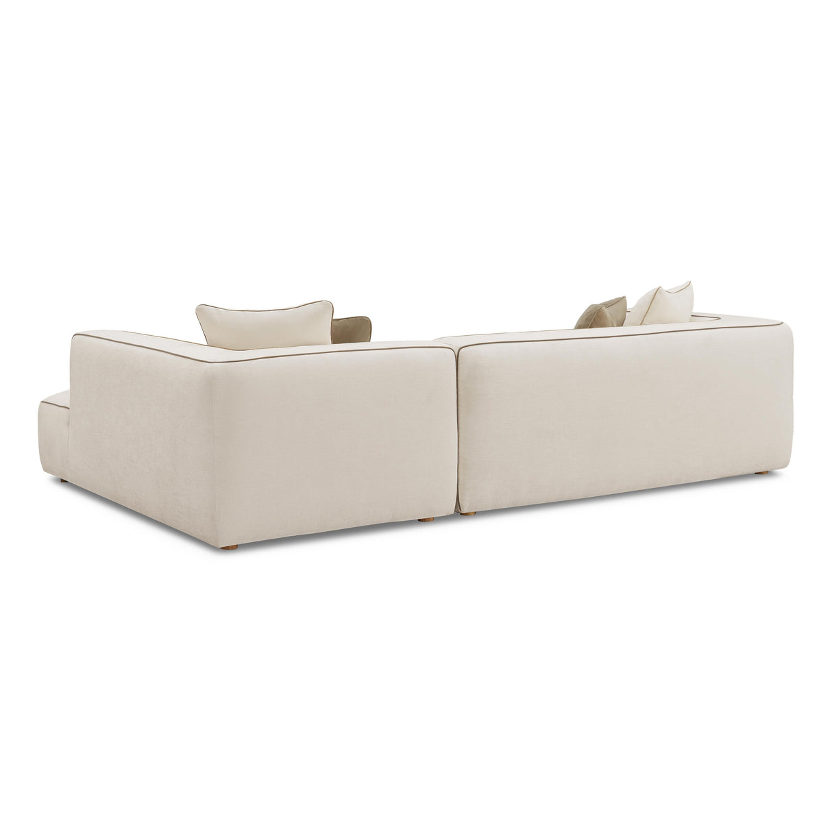 Tristine 2-Piece Cream Linen L-Shaped Sectional