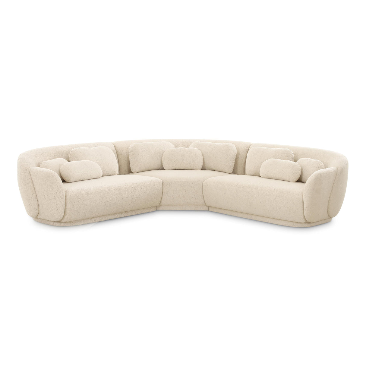 Misty 3-Piece Cream Boucle Modular L-Sectional