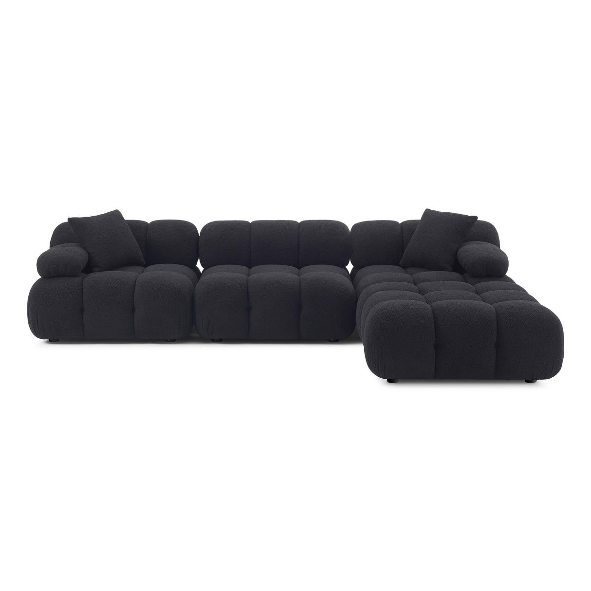 Calliope 4-Piece Vegan Shearling Modular Sectional