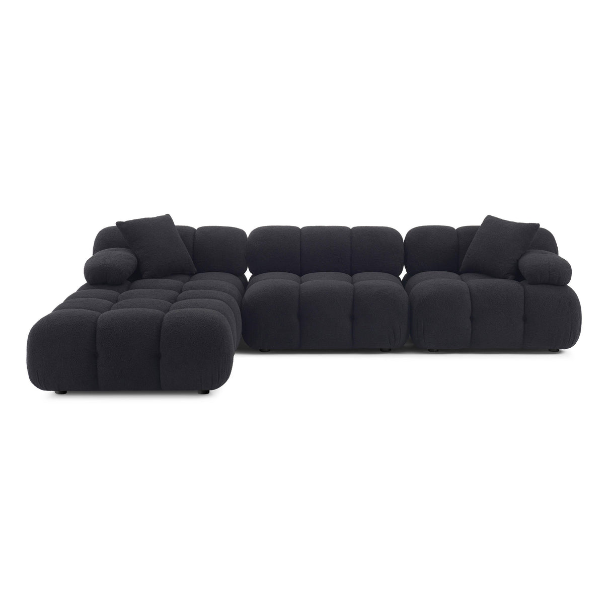 Calliope 4-Piece Vegan Shearling Modular Sectional