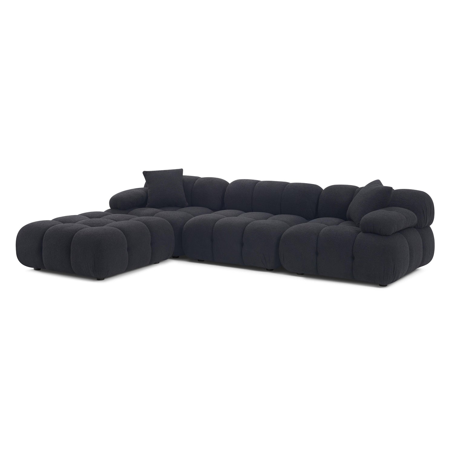 Calliope 4-Piece Vegan Shearling Modular Sectional