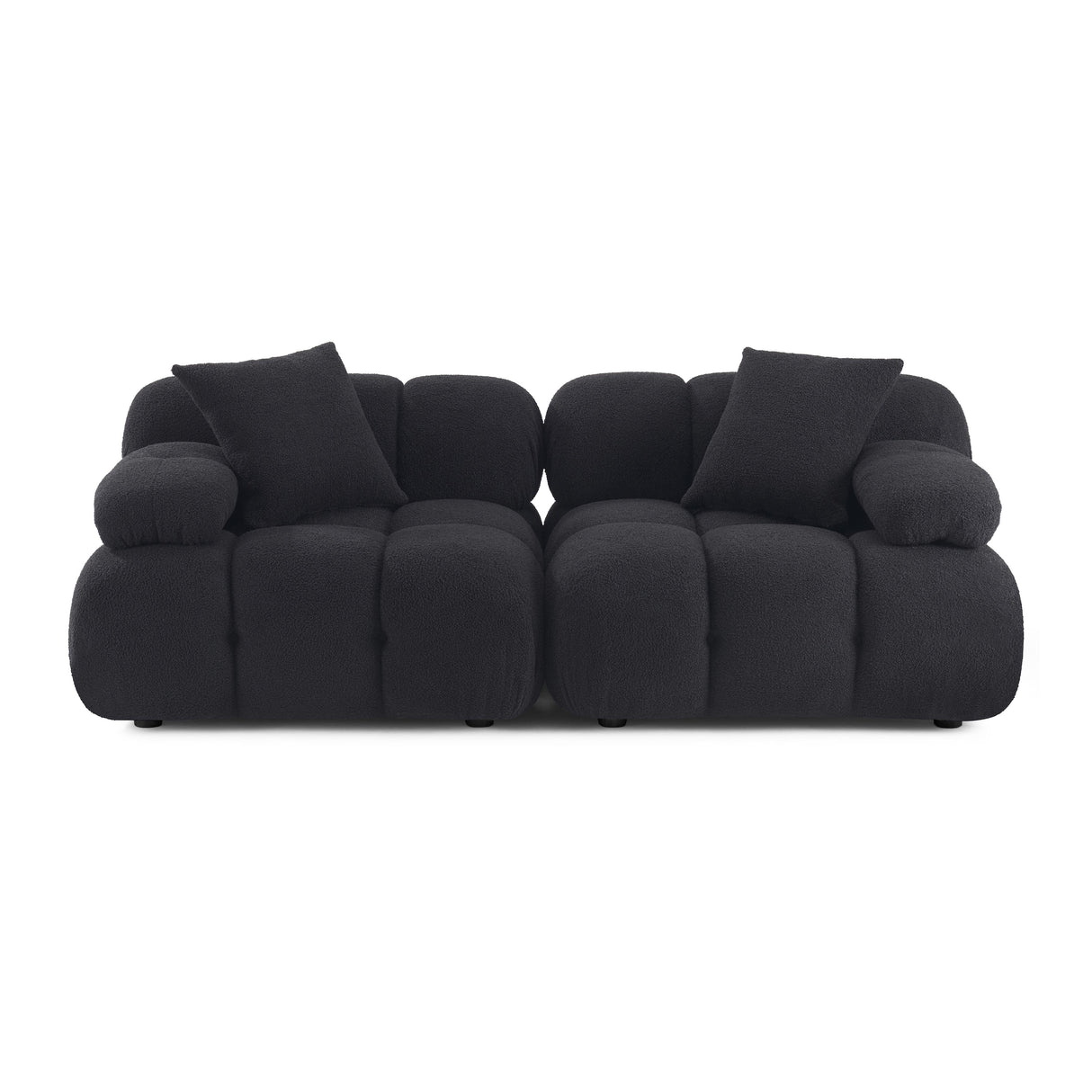 Calliope 79" Vegan Shearling Modular Loveseat