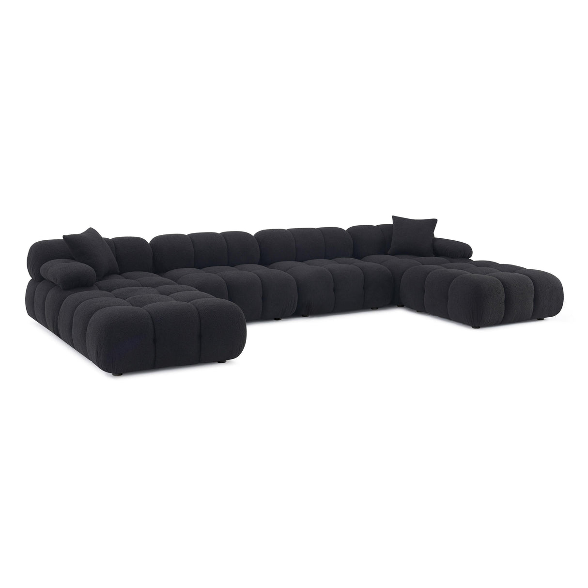 Calliope 6-piece Vegan Shearling Modular U-Sectional