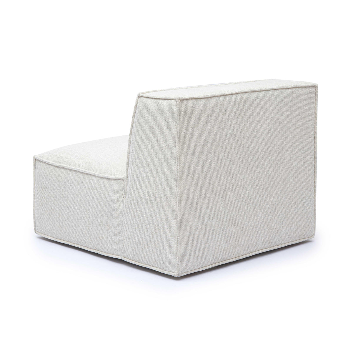 Mindy Performance Chenille Basketweave Modular Armless Chair - View 4