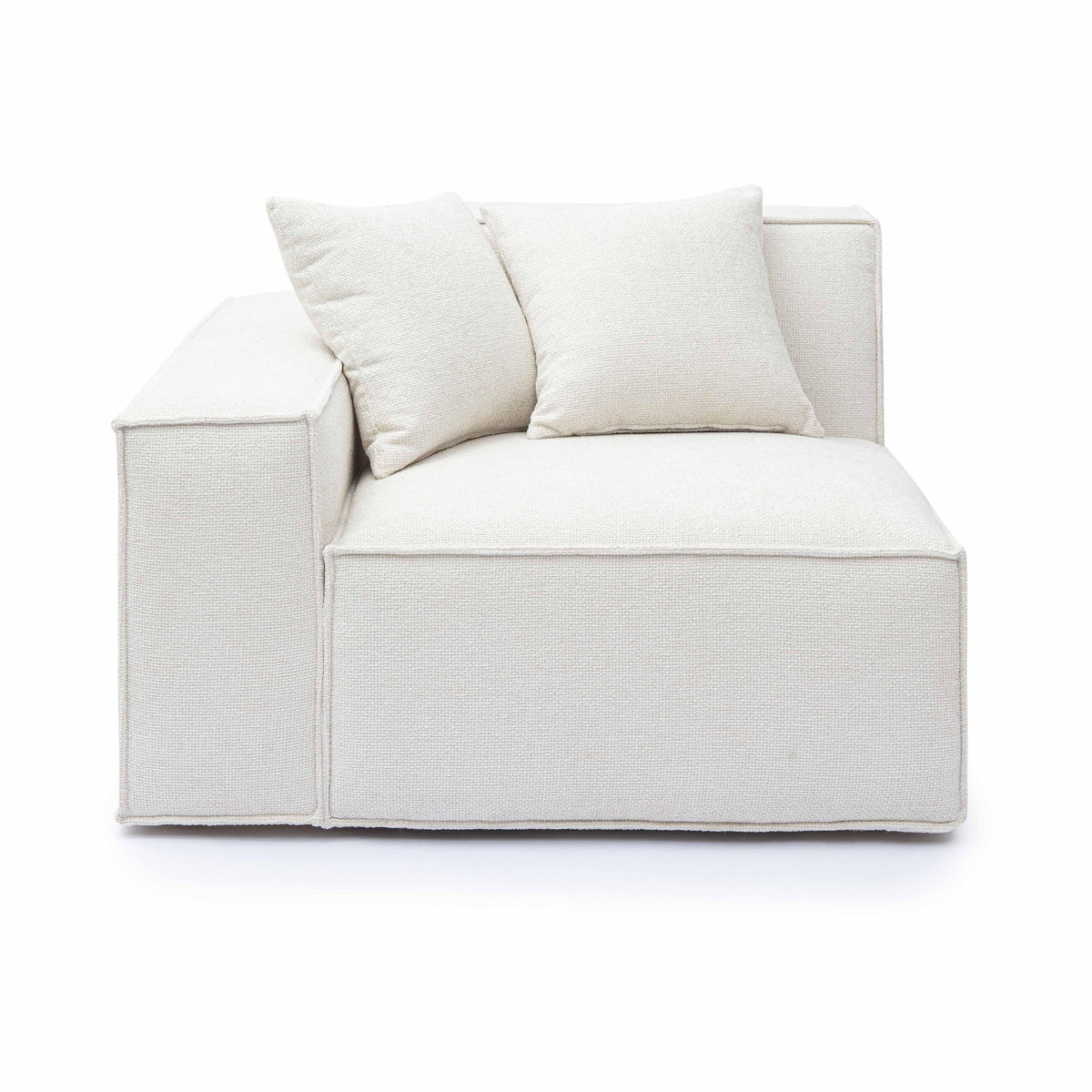 Mindy Performance Chenille Basketweave Modular Corner Chair - View 1