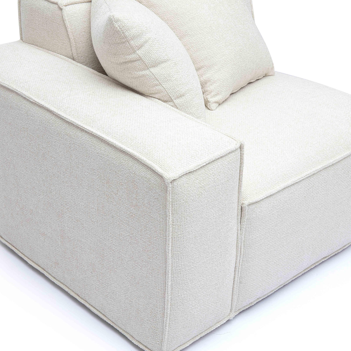 Mindy Performance Chenille Basketweave Modular Corner Chair - View 5