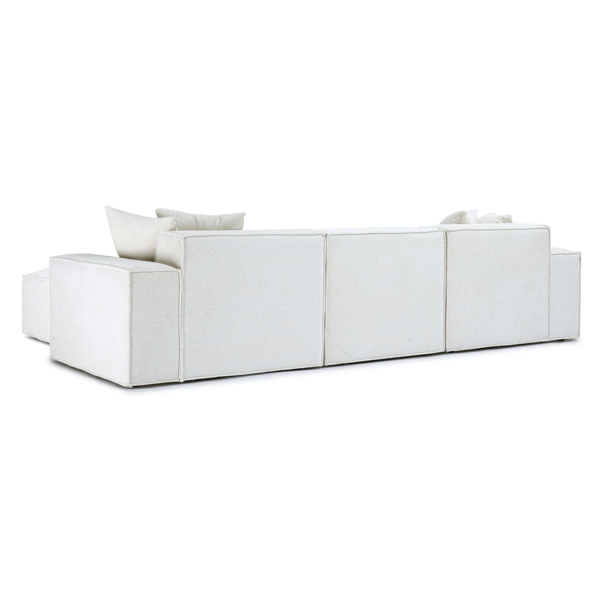 Mindy 4-Piece Chenille Basketweave Modular Sectional