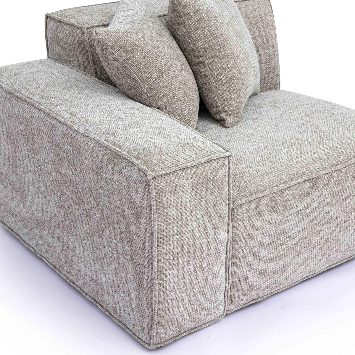 Mindy Performance Chenille Basketweave Modular Corner Chair - View 17