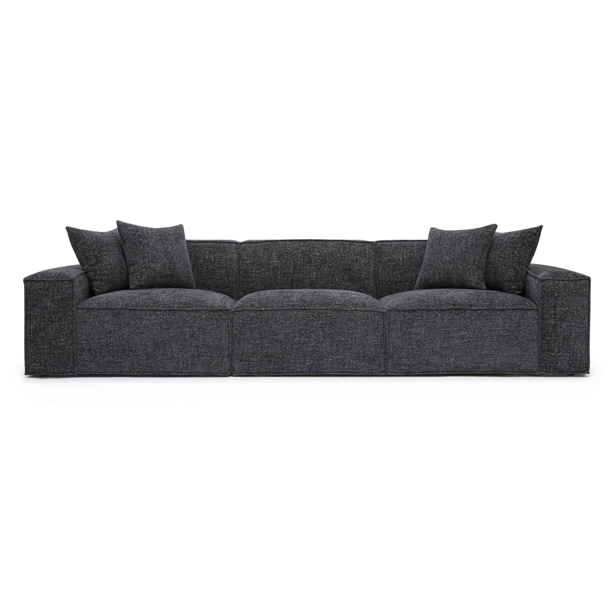 Mindy 115" Chenille Basketweave Modular Sofa