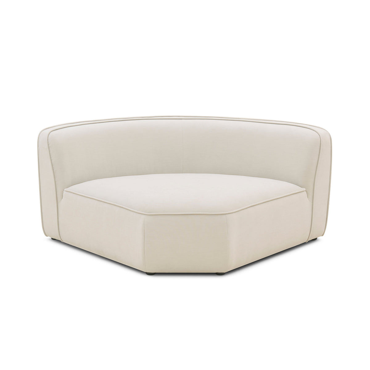 Travie Sand Upcycled Performance Linen Wedge Corner Chair - View 1