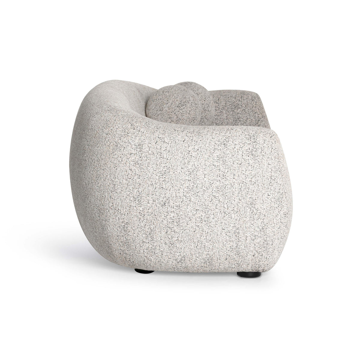 Judy 80" Black and White Woven Fabric Sofa