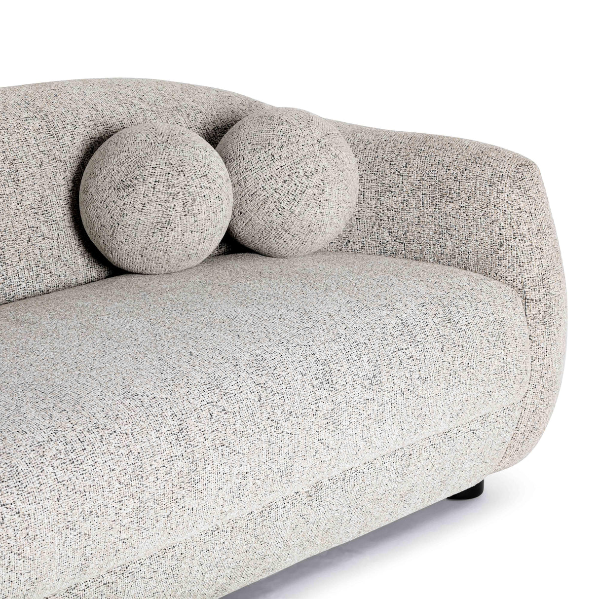 Judy 80" Black and White Woven Fabric Sofa