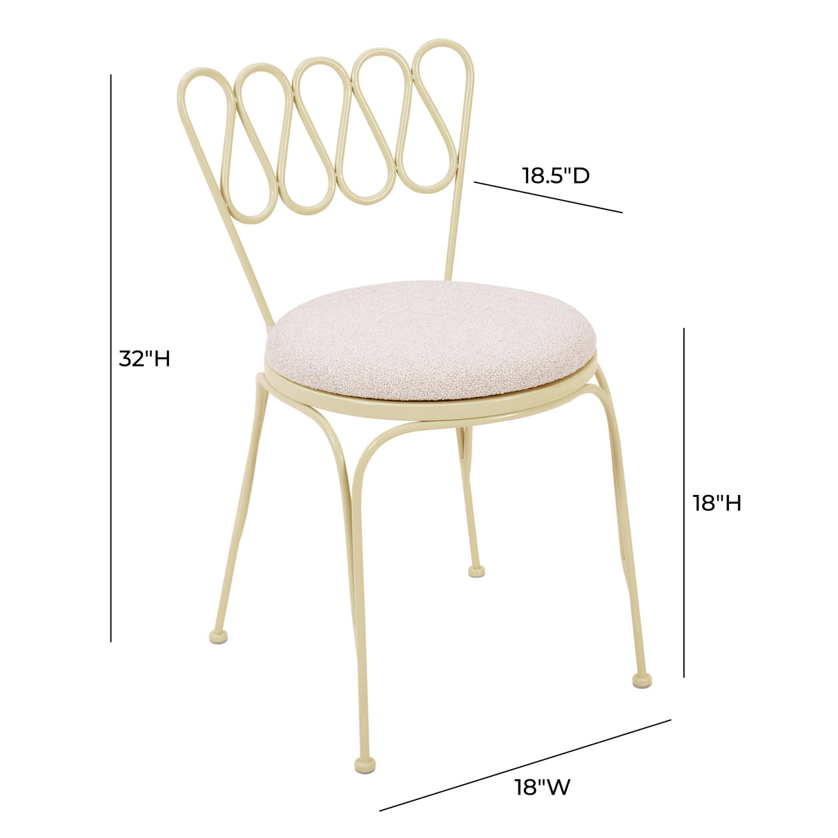 Erica Wrought Iron Outdoor Chair