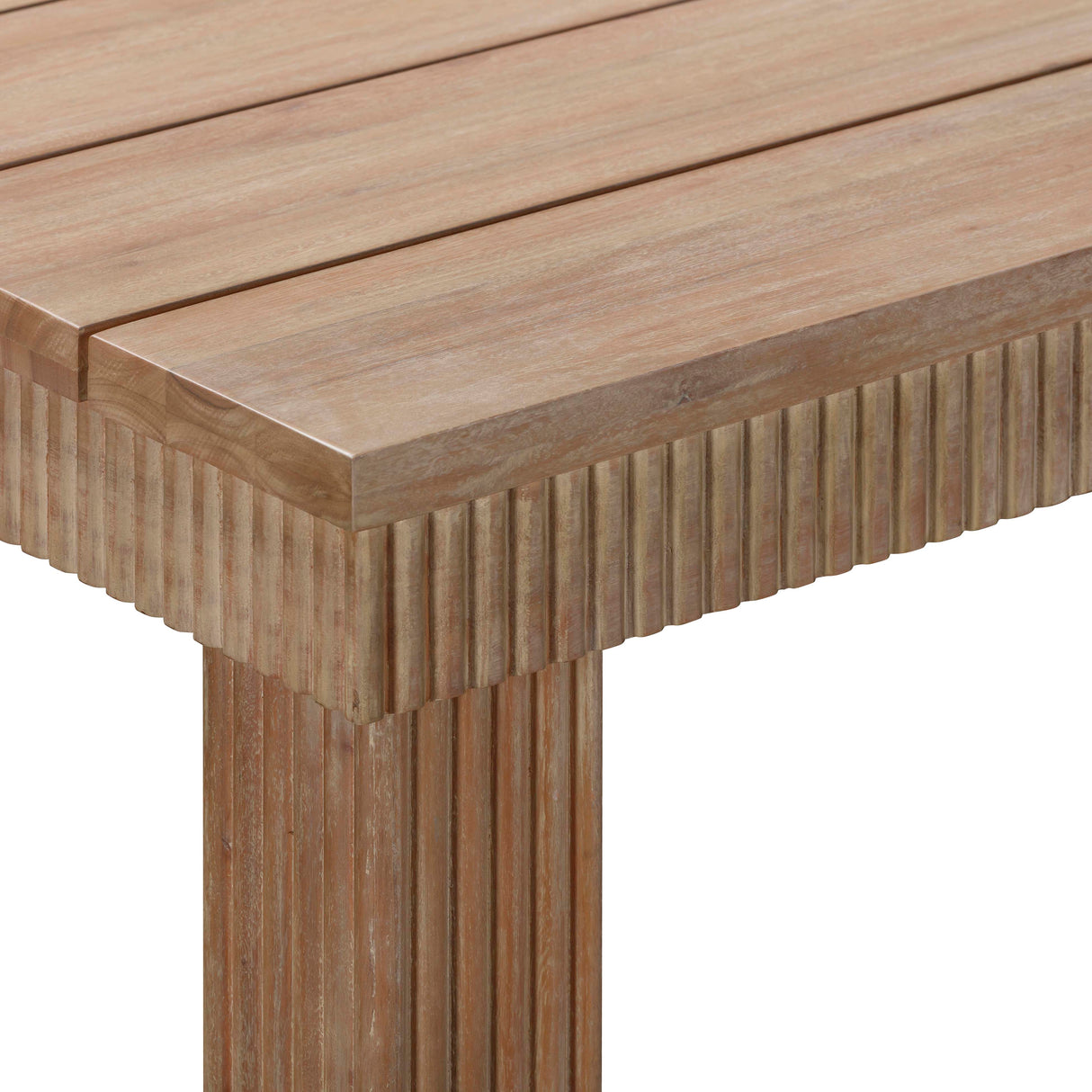 Cassie Natural Outdoor Rectangular Dining Table (75"-108")