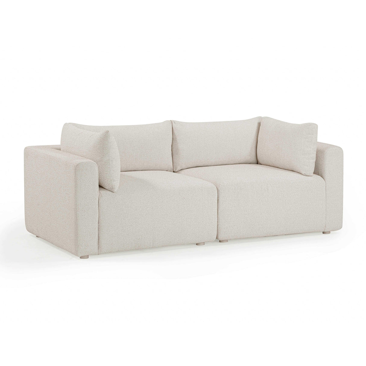 Hangover 81" Cream Outdoor Modular Loveseat