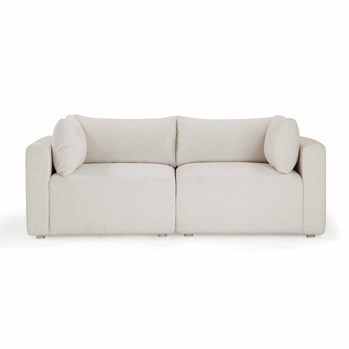 Hangover 81" Cream Outdoor Modular Loveseat